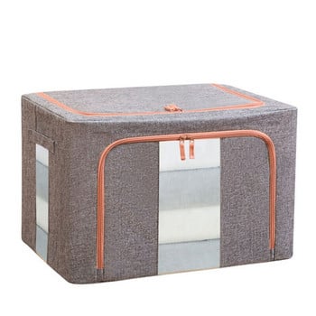 Сгъваеми гардеробни органайзери със здрава метална рамка, поддържаща плоча Чанти за съхранение на дрехи с голям капацитет Кутия за съхранение на памучно бельо