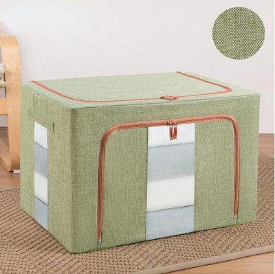 Sulankstomos spintos tvarkyklės su tvirtu metaliniu rėmu, plokštės atrama didelės talpos drabužių laikymo krepšiai, medvilninė skalbinių laikymo dėžė