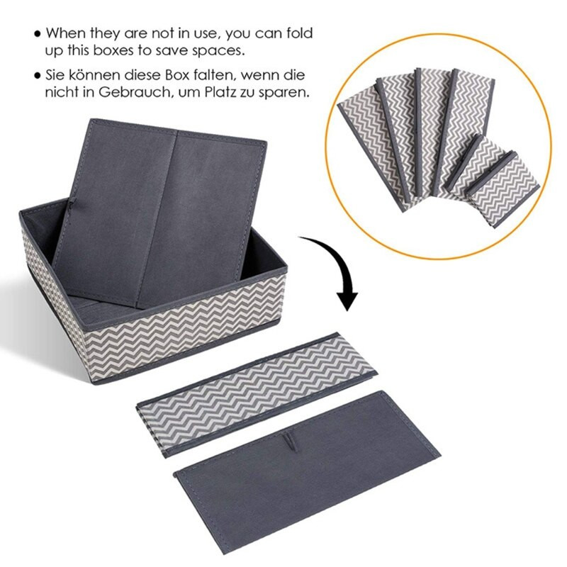 6 buc. Cutii de depozitare pentru lenjerie de corp