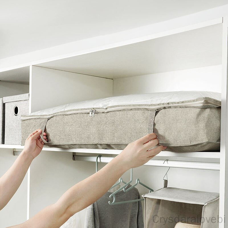 2 vnt. sulankstomi po lova Krepšiai Didelis antklodės laikymo krepšys su užtrauktuku Drabužiai Antklodė Antklodė Spintelės Organizatorius Dėžutės Spintelės Organizatorius