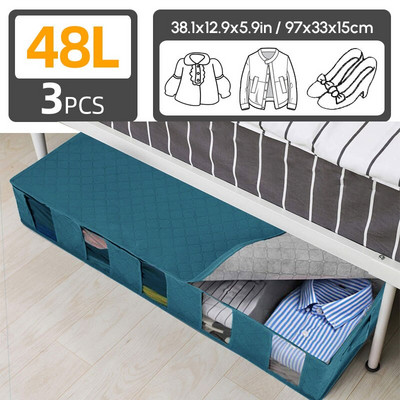 3 vnt. pakavimas antklodžių drabužių laikymo krepšys Neaustinis apdailos krepšys, kilnojamas antklodės drabužiai, pakavimas dulkių maišelis, bagažo krepšys