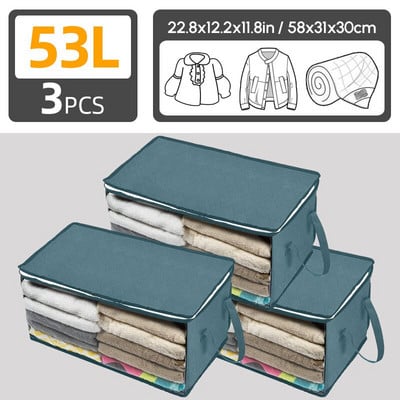 3 vnt. pakavimas antklodžių drabužių laikymo krepšys Neaustinis apdailos krepšys, kilnojamas antklodės drabužiai, pakavimas dulkių maišelis, bagažo krepšys