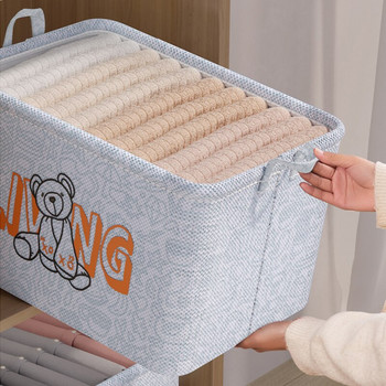 Чанта за съхранение на юргани Сгъваема прахоустойчива Кутия за съхранение на дрехи за завивки Гардероб Съхранение под леглото Влагоустойчив Видим органайзер