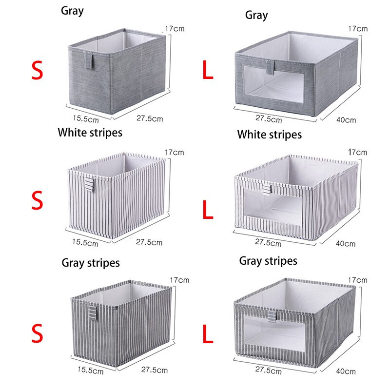 Sulankstoma apatinių drabužių laikymo dėžutė neaustinių drabužių žaislų laikymo dėžutė, taupanti vietą drabužių spintos stalčiaus apdailai