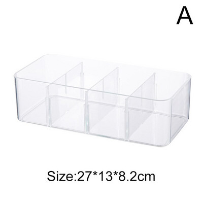 4/8 Grids Υψηλής ποιότητας Πλαστικό κουτί αποθήκευσης για κάλτσες Κιλότες Ντουλάπα Συρτάρι Διάφανη ντουλάπα Organizer Προμήθειες αποθήκευσης σπιτιού