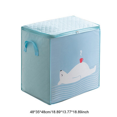 Cutie pliabilă portabilă de îmbrăcăminte cu desene animate, pernă pliabilă, cuvertură, pătură, garderobă, bunuri de uz casnic, depozitare sub pat, capacitate mare