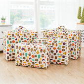 Dulap cu bufniță cu desene animate Organizator de haine, carouri nordice, din bumbac, lenjerie de pat Genți de depozitare rezistente la praf, rezistente la umiditate, lenjerie de pat pentru cămin Pachet Cont.