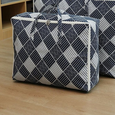 Dulap cu bufniță cu desene animate Organizator de haine, carouri nordice, din bumbac, lenjerie de pat Genți de depozitare rezistente la praf, rezistente la umiditate, lenjerie de pat pentru cămin Pachet Cont.