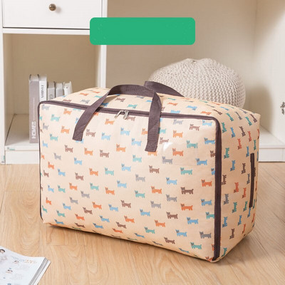 Thicken Oxford Quilt Tárolótáska Otthoni ruhák Kikészítő táska Játék Különféle cikkek Szervező Porálló szekrény Ágyneműtartó Mosható
