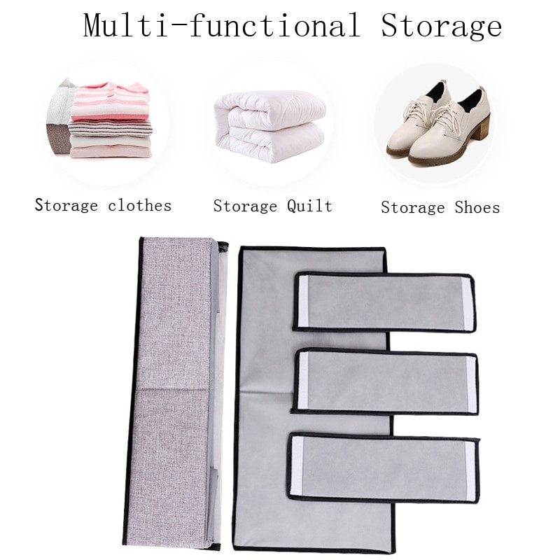 Cutie de depozitare pliabilă Separator de lenjerie de corp Dulap cu capac Organizator de pantofi Cutie de organizare de depozitare Capac de praf Organizator de sertar reglabil