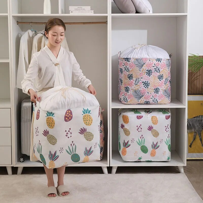 Πολυλειτουργική τσάντα αποθήκευσης παπλωμάτων ρούχων οικιακής χρήσης Μεγάλης χωρητικότητας Καλάθι αποθήκευσης βρώμικων ρούχων Beam Mouth Sundries Τσάντα οργάνωσης