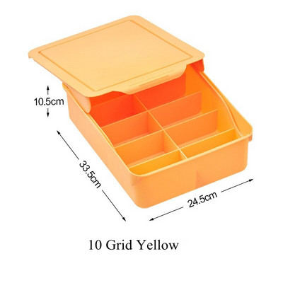 1/10/15 Grid Slide Cover Cutii de depozitare pentru lenjerie de corp cu capac Chiloți Sosete Sutien Sertare Organizator pentru Dulap Dulap Dormitor