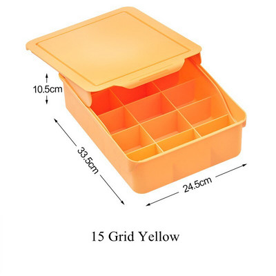 1/10/15 Grid Slide Cover Cutii de depozitare pentru lenjerie de corp cu capac Chiloți Sosete Sutien Sertare Organizator pentru Dulap Dulap Dormitor