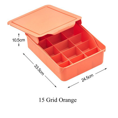 1/10/15 Grid Slide Cover Cutii de depozitare pentru lenjerie de corp cu capac Chiloți Sosete Sutien Sertare Organizator pentru Dulap Dulap Dormitor