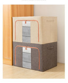 Egyszerű, egyszínű pamutvászon gardrób tárolódoboz, nagy kapacitású háztartási egyéb tárolódoboz, többfunkciós tárolódoboz