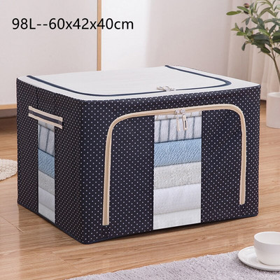 Egyszerű, egyszínű pamutvászon gardrób tárolódoboz, nagy kapacitású háztartási egyéb tárolódoboz, többfunkciós tárolódoboz