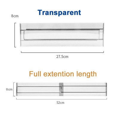 2 buc. despărțitor de sertar reglabil clapa arilic dulap dulap dulap de depozitare despărțitor organizator combinație gratuită autocolant DIY 27-52 cm