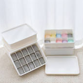 Cutie de depozitare separată pentru lenjerie intimă cu capac Sutien Sertar Organizator Despărțitori Slip Chiloți Esarfe Cravate Sosete Cutii Sutien Organizator