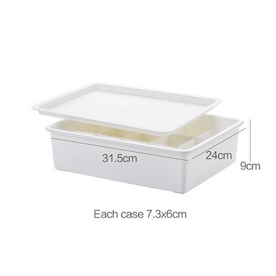 Cutie de depozitare separată pentru lenjerie intimă cu capac Sutien Sertar Organizator Despărțitori Slip Chiloți Esarfe Cravate Sosete Cutii Sutien Organizator