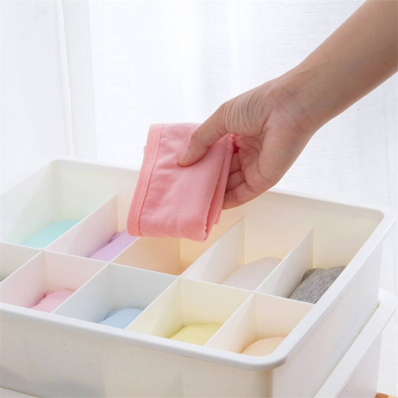 Cutie de depozitare separată pentru lenjerie intimă cu capac Sutien Sertar Organizator Despărțitori Slip Chiloți Esarfe Cravate Sosete Cutii Sutien Organizator