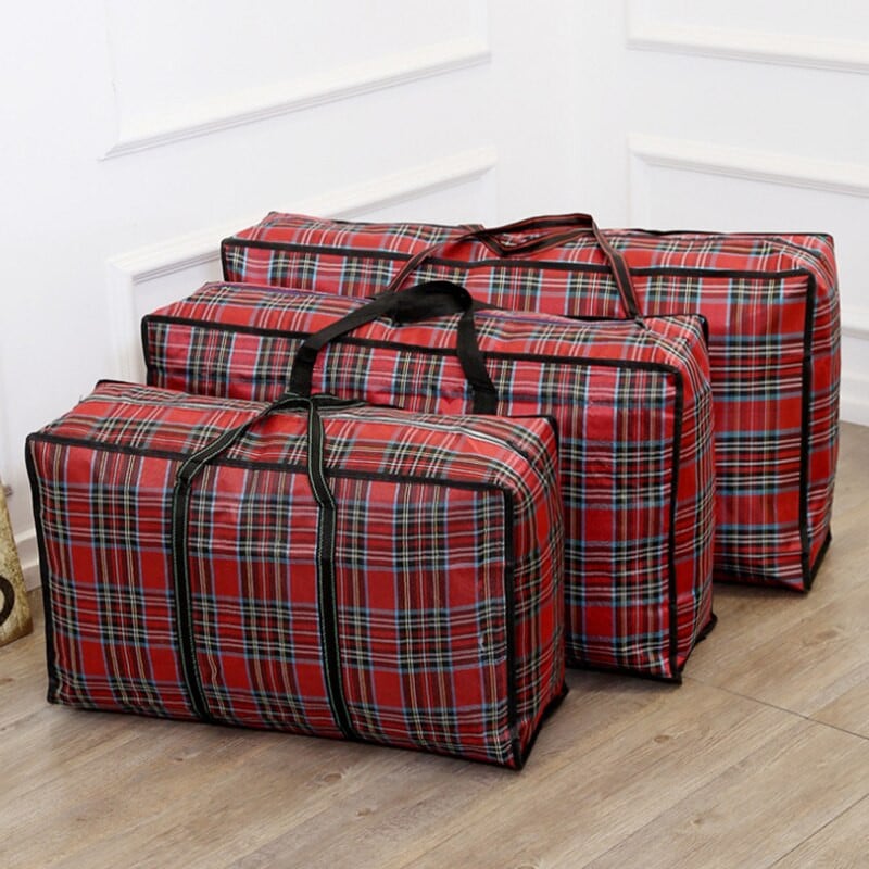 Genți de depozitare foarte mari de rezistență în carouri Genți de mutare Tote cu fermoar pentru îmbrăcăminte Pătură Genți de depozitare Cutii pentru rechizite pentru colegiu