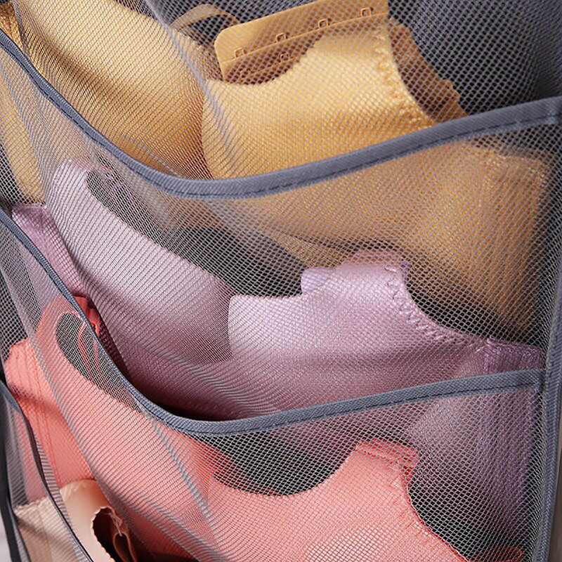 Organizare dulap dulap de depozitare agățat șosete organizator lenjerie de corp dublu montat geantă laterală perete cel mai apropiat organizator