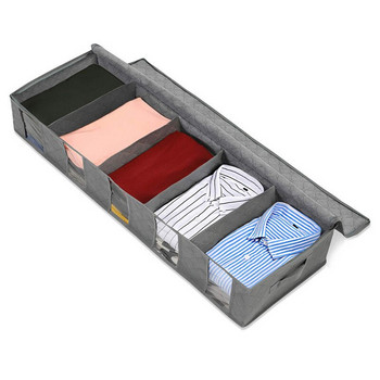 Нетъкан сгъваем органайзер за дрехи Кутия за съхранение на дрехи с голям капацитет Преносим гардероб Кутия за органайзер
