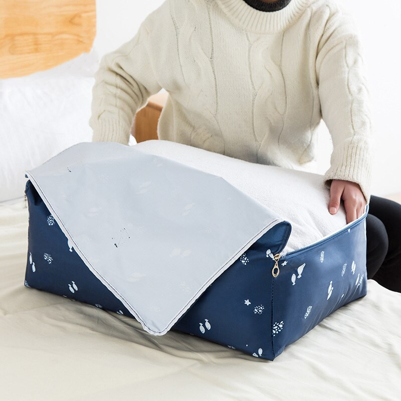 Удебелена юрганска чанта за съхранение Органайзер с голям капацитет Подвижен калъф Гардероб Водоустойчиви прахоустойчиви дрехи Аксесоари за спално бельо Ново