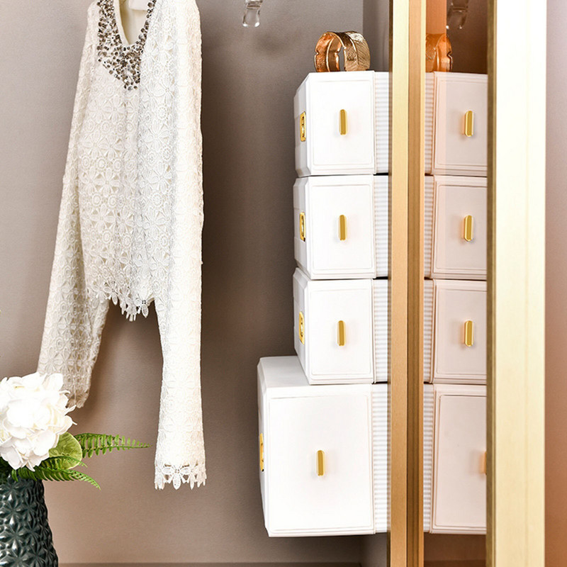 Új szekrény láthatatlan tároló fiók Otthoni gardrób falra szerelhető bugyi zokni rendező doboz otthoni helyiséghez szekrény tároló fiók