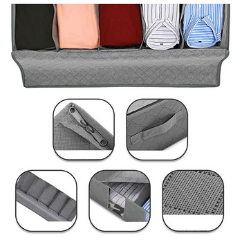 Органайзер за дрехи под леглото Ризи Кутия за съхранение на обувки Нетъкан текстил Сгъваема прахоустойчива кутия за съхранение на дрехи с прозрачен прозорец