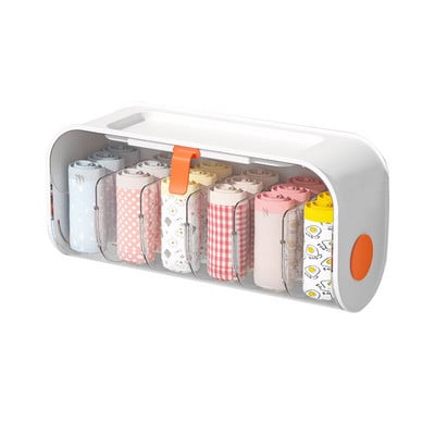 Ant sienos tvirtinama kojinių laikymo dėžutė apatinių kelnaičių organizatorius Didelės talpos dulkėms nepralaidus skaidrios liemenėlės laikymo dėžutė prie lovos