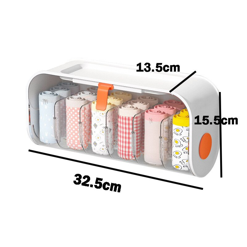 Ant sienos tvirtinama kojinių laikymo dėžutė apatinių kelnaičių organizatorius Didelės talpos dulkėms nepralaidus skaidrios liemenėlės laikymo dėžutė prie lovos