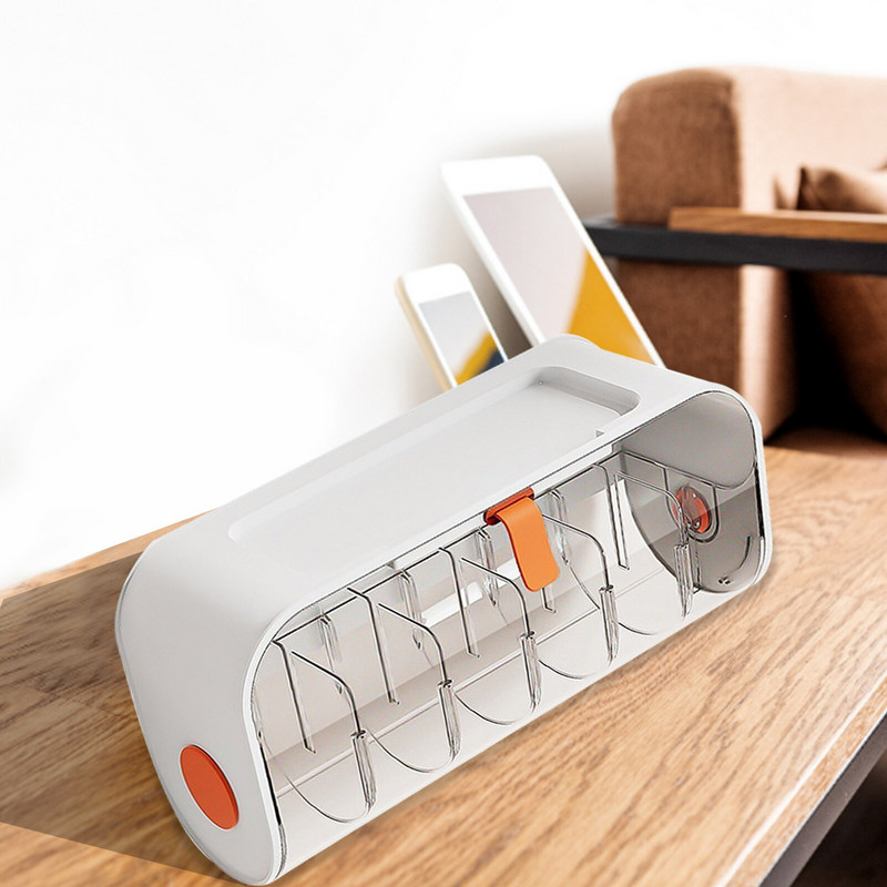 Fehérnemű tároló doboz Falra szerelhető bugyi zokni rendező 6 cellás átlátszó gardrób levehető tárolódoboz