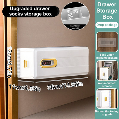 Garderobă, montată pe perete, chiloți, șosete, sertar de depozitare, fără husă, sutiene lipicioase, cravate, organizator de lenjerie intimă, sertar de sortare, cutie de depozitare
