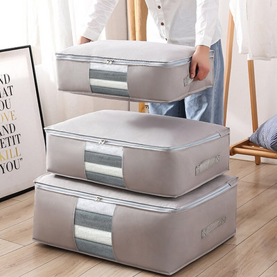 Torba za pohranu odjeće Prozirni prozor Tkanina s ojačanom ručkom Čvrsti patentni zatvarači Vodootporan i sklopivi ispod organizatora za krevet TJ8251