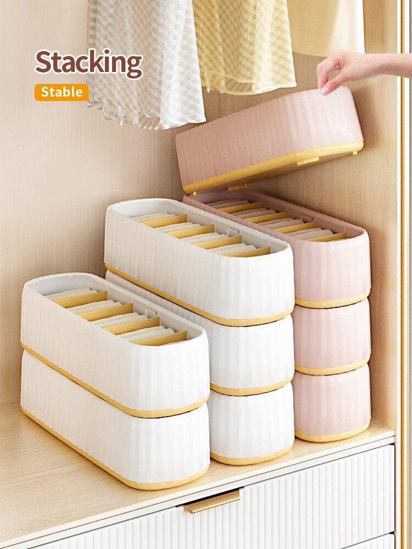 Joybos 3 db/készlet Fehérnemű Szervező Zokni Tároló doboz Nordic Style melltartóhoz Rövidnadrág Ruhák Szekrény Fiók elválasztó dobozok JX96