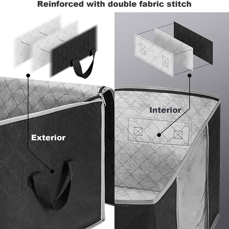 4 db nagy kapacitású összecsukható ruhák paplan tároló táska párna takaró porálló gardrób szekrény szekrény szervező mozgatható tasak tartozék