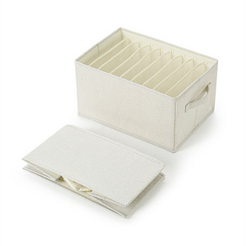 Висококачествена сгъваема памучна ленена кутия за съхранение на дрехи Кутия за съхранение на бельо Шкаф Разделителна кошница Разделителна кутия Гардероб