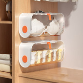 Fali fehérnemű tároló doboz polccal bugyi zokni melltartó rendszerező falra akasztó 6 cellás levehető átlátszó tároló rendszer