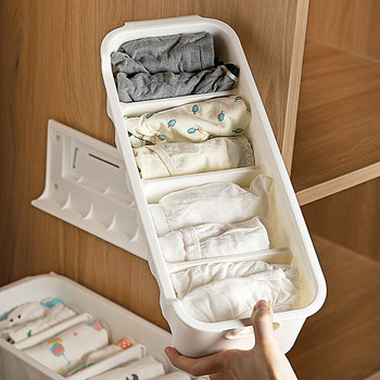 Тип чекмедже за гардероб Кутия за съхранение на бельо Чорапи Органайзер за бикини Свободно щанцоване Шкаф с голям капацитет Органайзер за дрехи