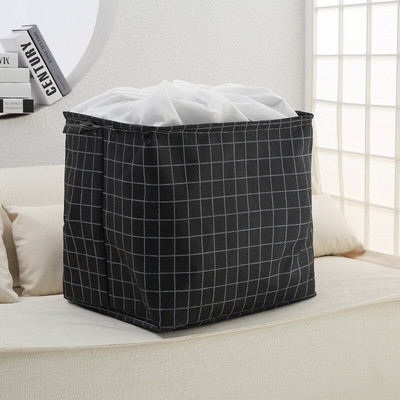 100 literes tárolótáska megerősített fogantyúval, nem szőtt anyagból, beépített rögzítő kerettel porálló, nagy kapacitású ruhaszervező csepphajó