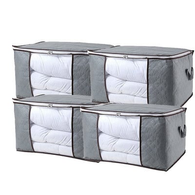 1/4 buc. Geantă de depozitare nețesută de uz casnic, pliabilă, compactă, cutie de îmbrăcăminte, cuverturi, pături pentru economisirea spațiului acasă