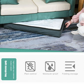 Nagy kapacitású ruhatároló táska Porálló paplanrendező átlátszó ablakkal, összecsukható nem szőtt ruhák otthoni ágy alatti fiók