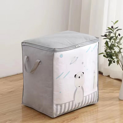 Lielas ietilpības segas uzglabāšanas soma Putekļu necaurlaidīgs salokāms skapis Drēbju organizatora soma Mājas skapis Sega Spilvenu organizatora soma