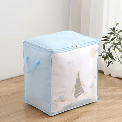 Lielas ietilpības segas uzglabāšanas soma Putekļu necaurlaidīgs salokāms skapis Drēbju organizatora soma Mājas skapis Sega Spilvenu organizatora soma