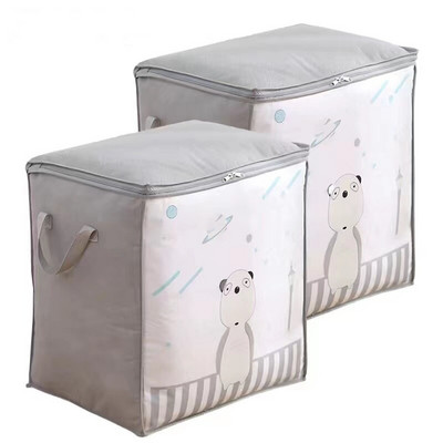 Lielas ietilpības segas uzglabāšanas soma Putekļu necaurlaidīgs salokāms skapis Drēbju organizatora soma Mājas skapis Sega Spilvenu organizatora soma