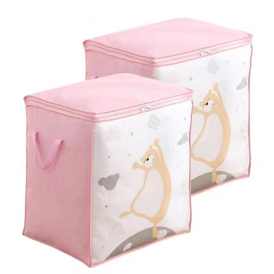 Lielas ietilpības segas uzglabāšanas soma Putekļu necaurlaidīgs salokāms skapis Drēbju organizatora soma Mājas skapis Sega Spilvenu organizatora soma