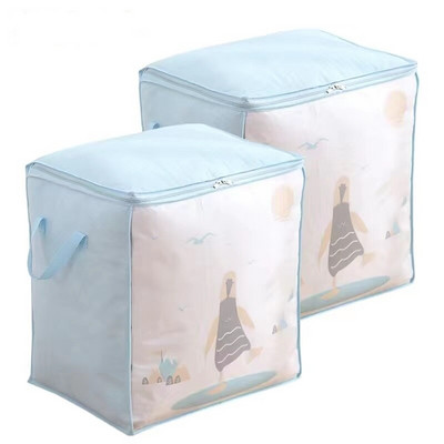 Lielas ietilpības segas uzglabāšanas soma Putekļu necaurlaidīgs salokāms skapis Drēbju organizatora soma Mājas skapis Sega Spilvenu organizatora soma