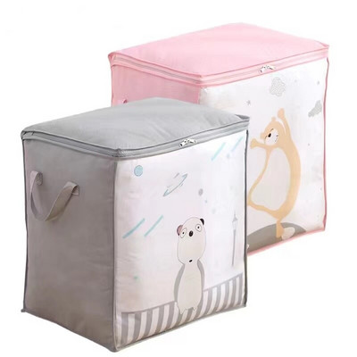 Lielas ietilpības segas uzglabāšanas soma Putekļu necaurlaidīgs salokāms skapis Drēbju organizatora soma Mājas skapis Sega Spilvenu organizatora soma