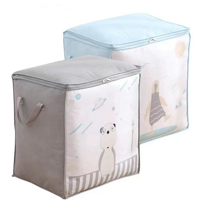 Lielas ietilpības segas uzglabāšanas soma Putekļu necaurlaidīgs salokāms skapis Drēbju organizatora soma Mājas skapis Sega Spilvenu organizatora soma